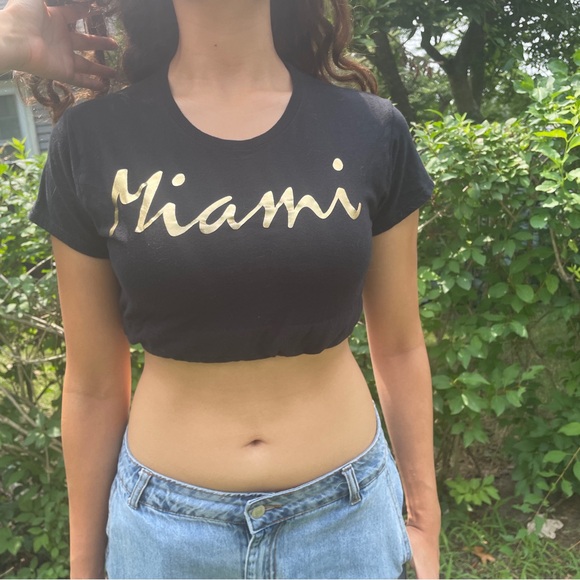 Miami Crop top Gold Letters Florida original Merch Gold letters - Picture 4 of 6